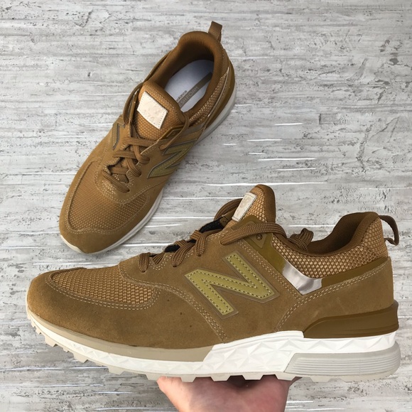 New Balance 574 Sport Tan Suede Retro 
